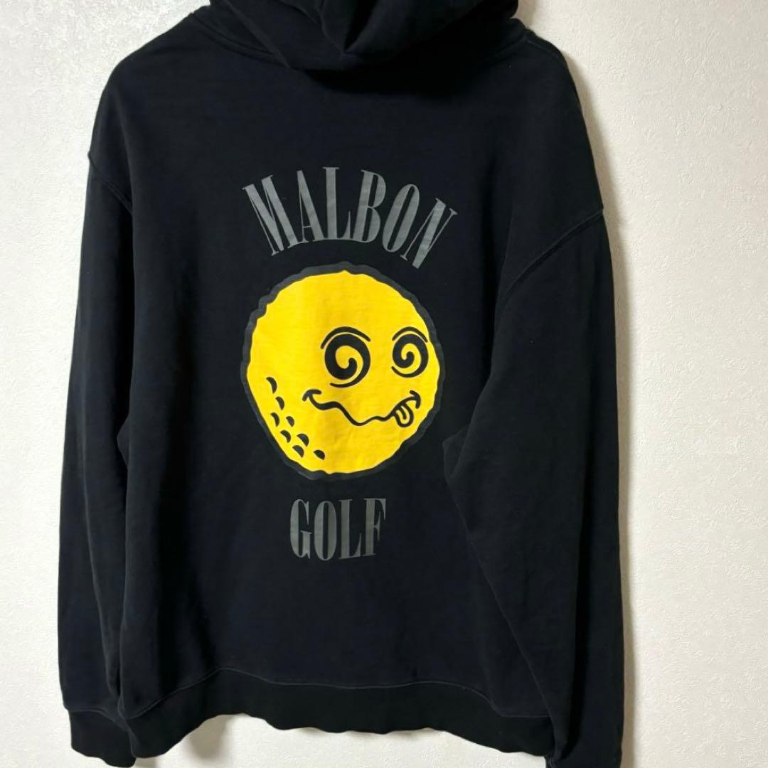 malbon マルボン × BEAMS パーカー　ゴルフ　ビックロゴ　L