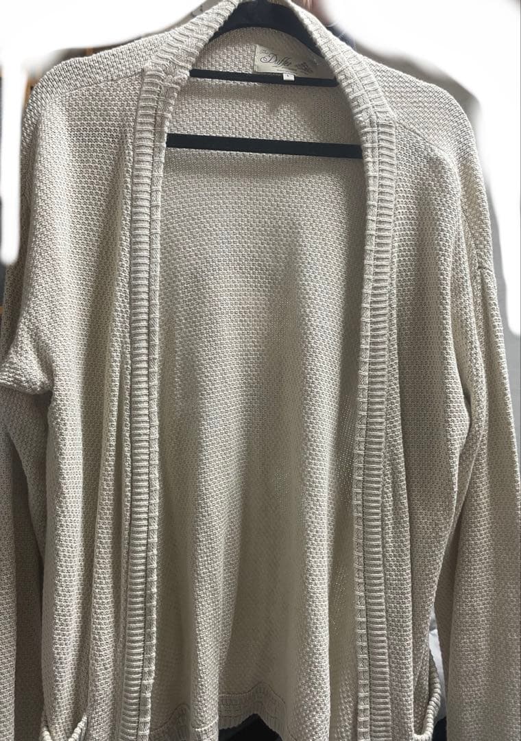 The Duffer オープンフロントカーディガン Lサイズ ベージュ