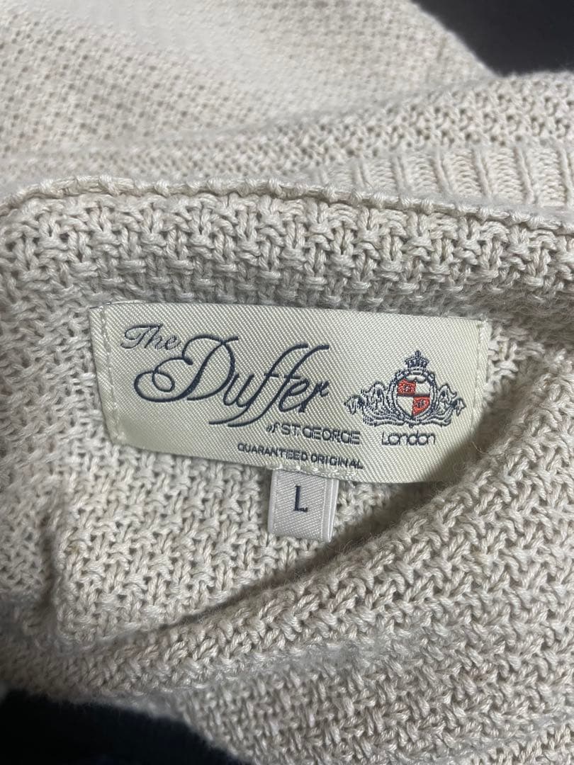 The Duffer オープンフロントカーディガン Lサイズ ベージュ