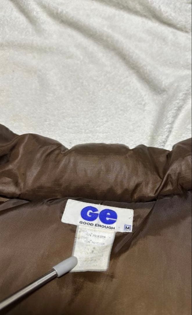初期 90S good enough ge ダウンベスト グースダウン ブラウン