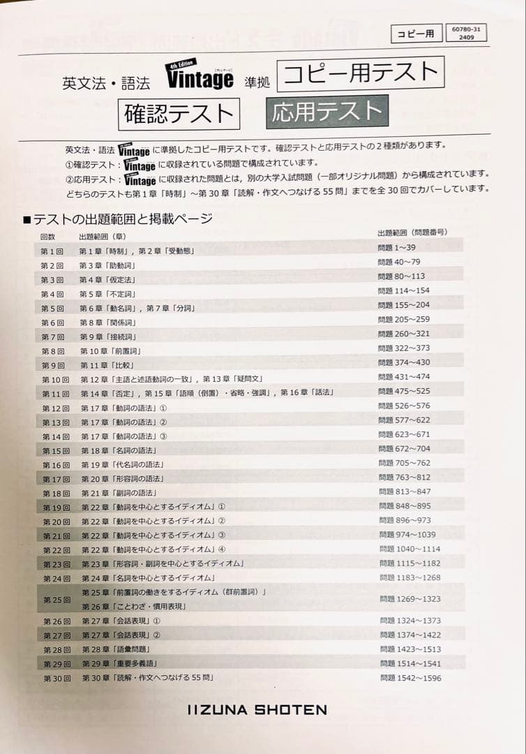 いいずな書店 Vintage 4訂版確認テストデータ付テストクリエイター2025