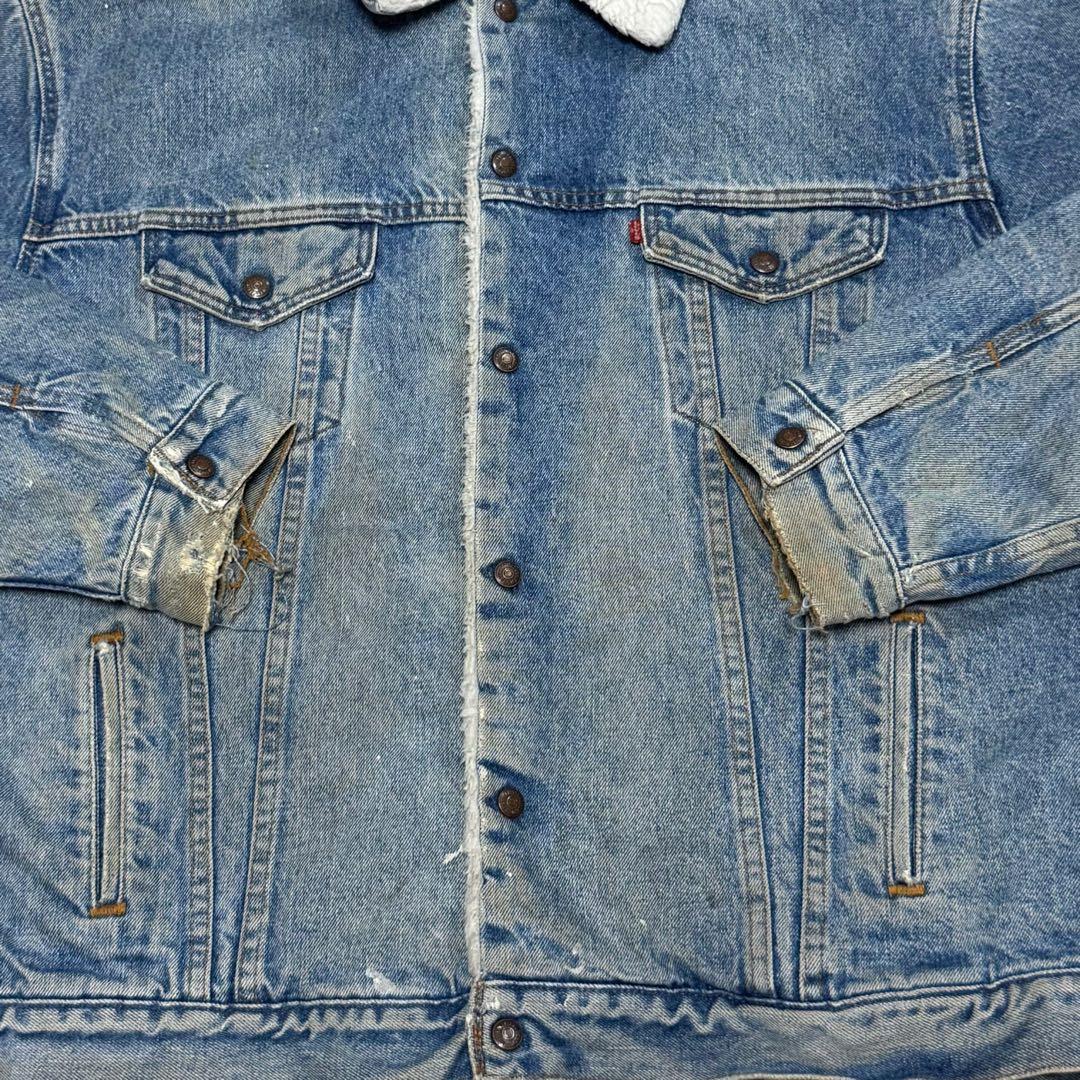 リーバイス　USA製　裏ボアデニムジャケット　Gジャン　ビッグシルエット　XL.