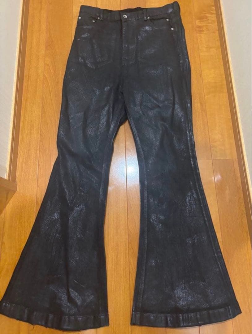 パンツ rick owens DRKSHDW wax Bolan boots cut