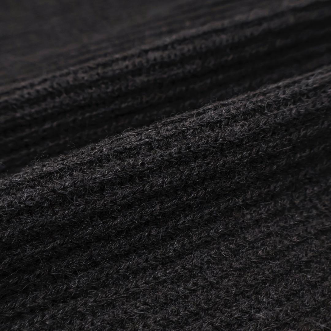 H3737-167◾️ブルーフォックスファー　ウールケープ ポンチョ