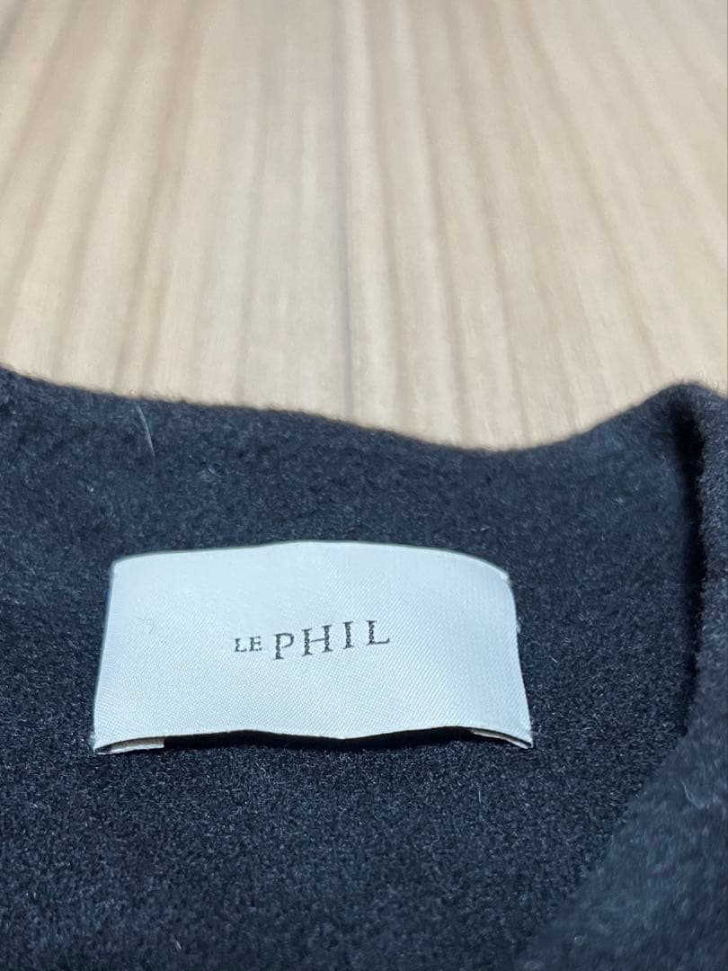 最終値下げ《LE PHIL》ライトリバーケープ　ブラック　Aライン　人気コート