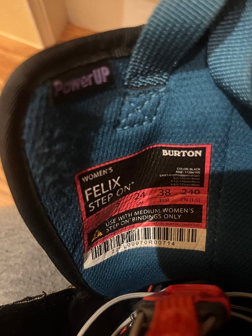 サ*ん様 21-22 BURTON FELIX STEP ON 24センチ　ステ