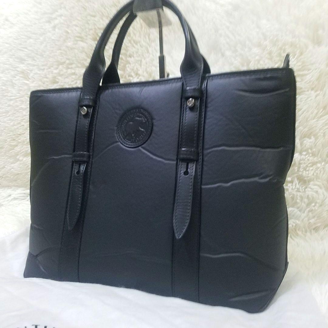 【極美品】HUNTING WORLD トートバッグ バチュークロス 大容量 黒