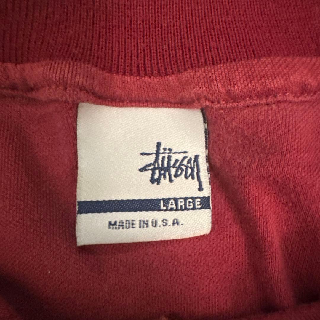 Old Stussy 銀タグ Made in USA ポロシャツ L