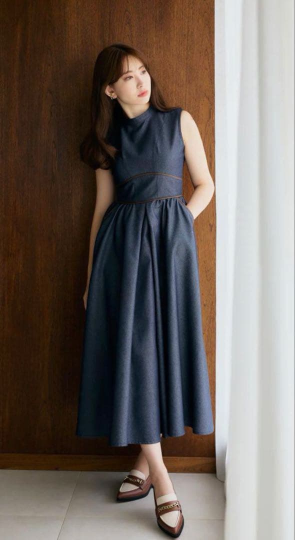 Herlipto Trimming Denim Effect Dress♡