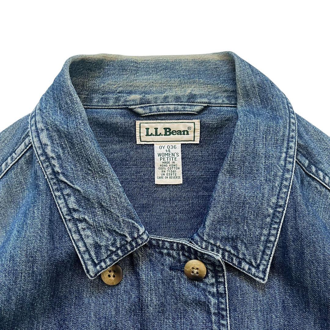80~90s L.L.been デニムダブルブレストジャケット