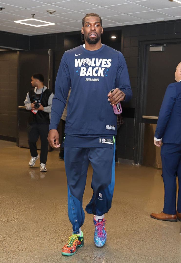 ウルブズ NBA25PlayOffs選手支給品プラクティスロングTシャツLサイズ