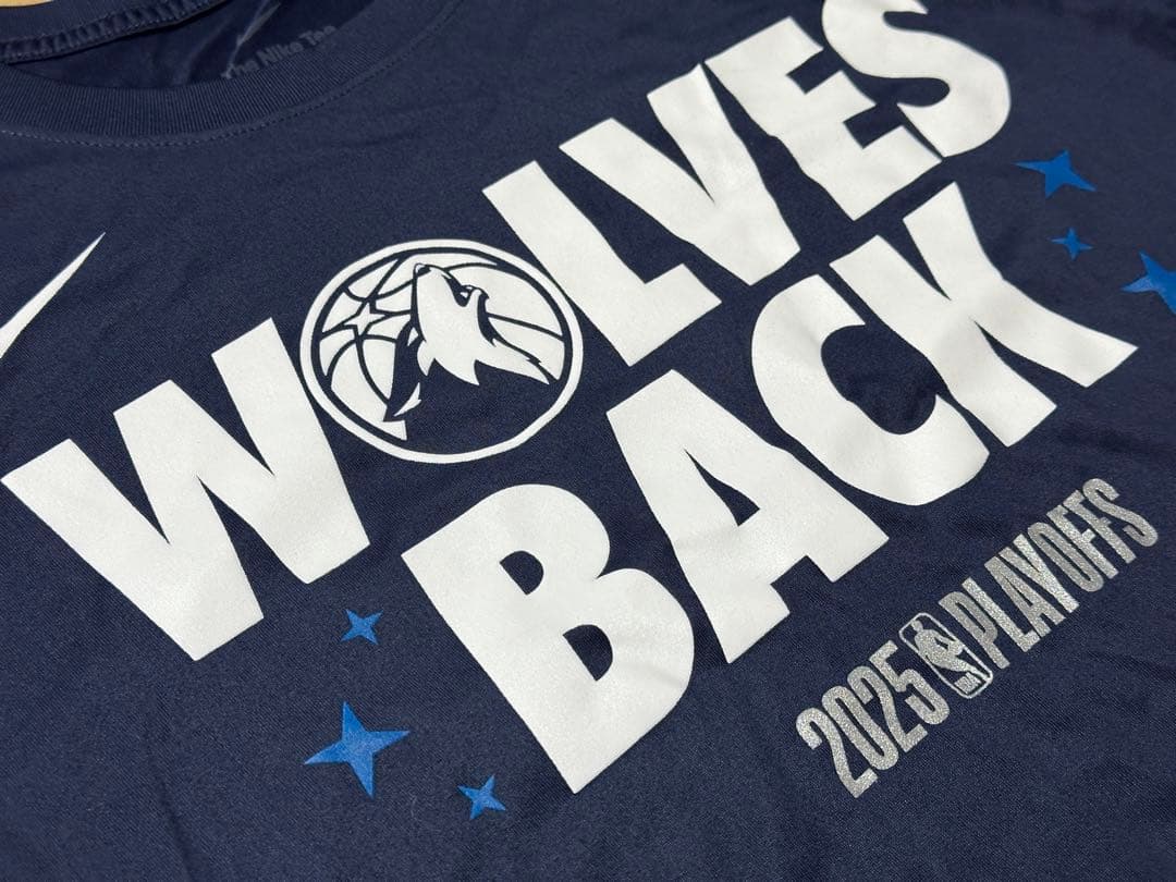 ウルブズ NBA25PlayOffs選手支給品プラクティスロングTシャツLサイズ