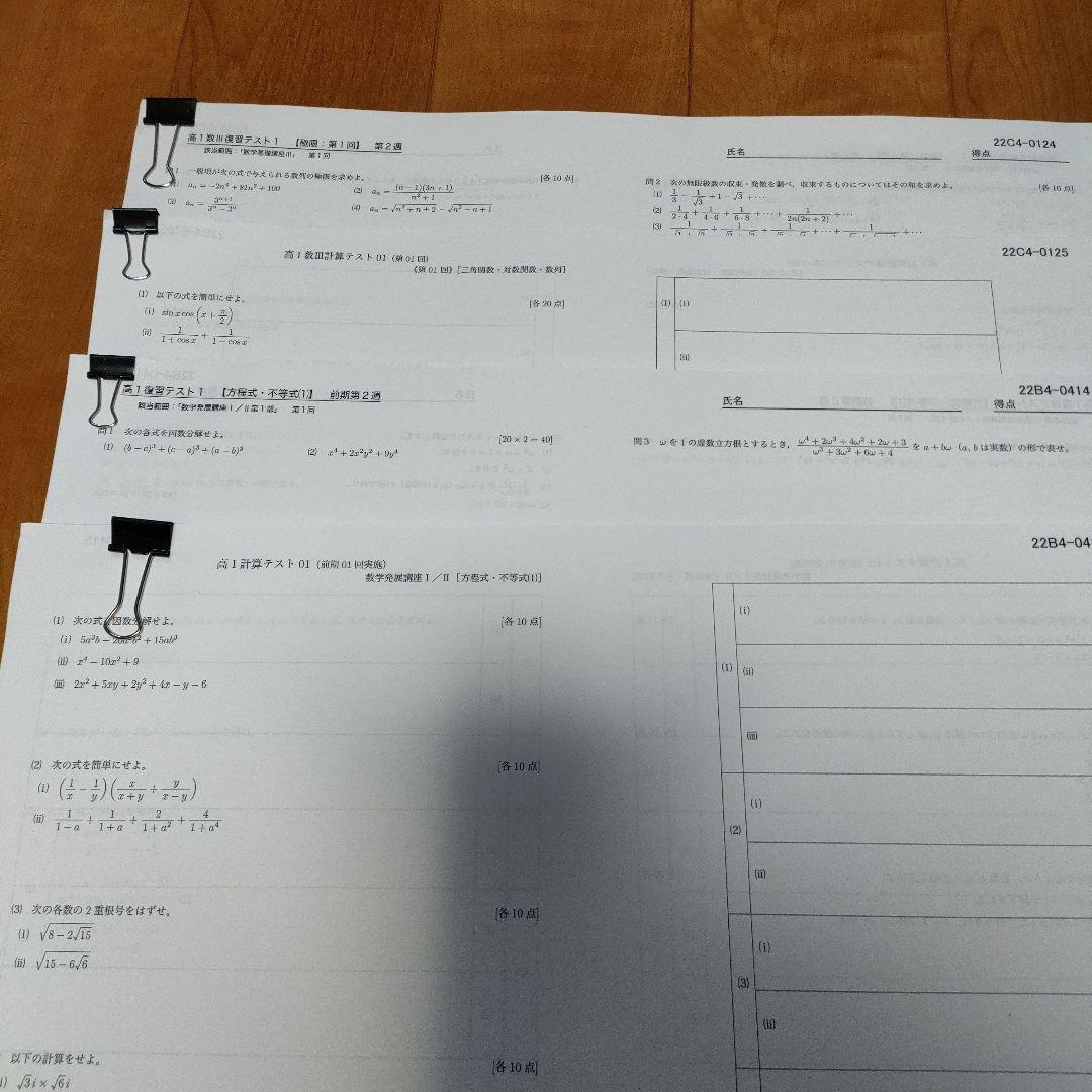 鉄緑会　プリント　まとめて250枚以上