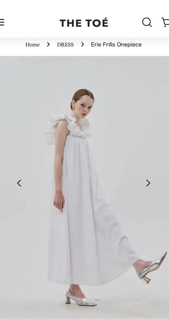 新品未着用　THETOE Erie frills onepiece ホワイト　S