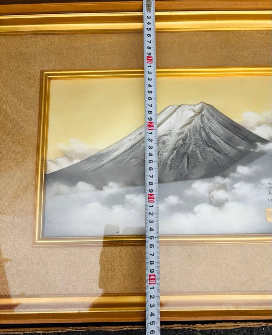昭和レトロ　富士山　彫金　額装　古美術　工芸品　美術品
