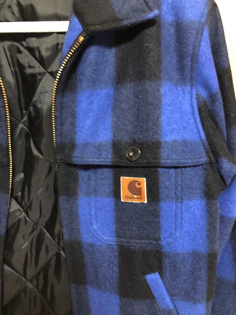 Carhartt フランネルジャケット 青と黒のチェック