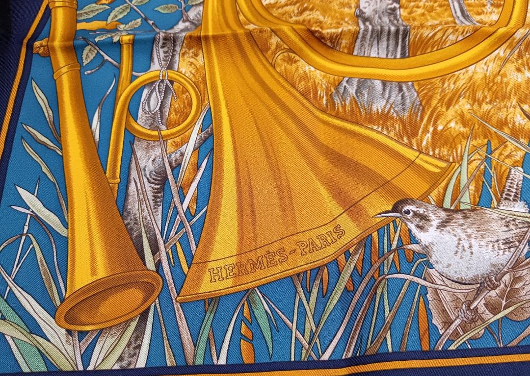 Hermès スカーフ CHASSE au BOIS カレ90 SILK100％