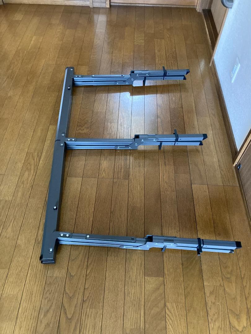 ワークマンアルミ折りたたみ式アウトドアテーブル 黒