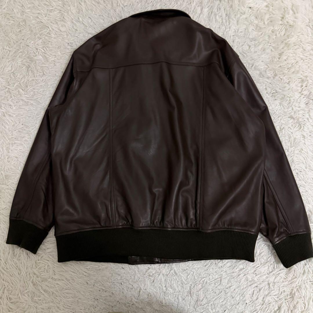 圧巻5L✨RED BERETS ボンバージャケット リアルレザー 羊革 裏地迷彩