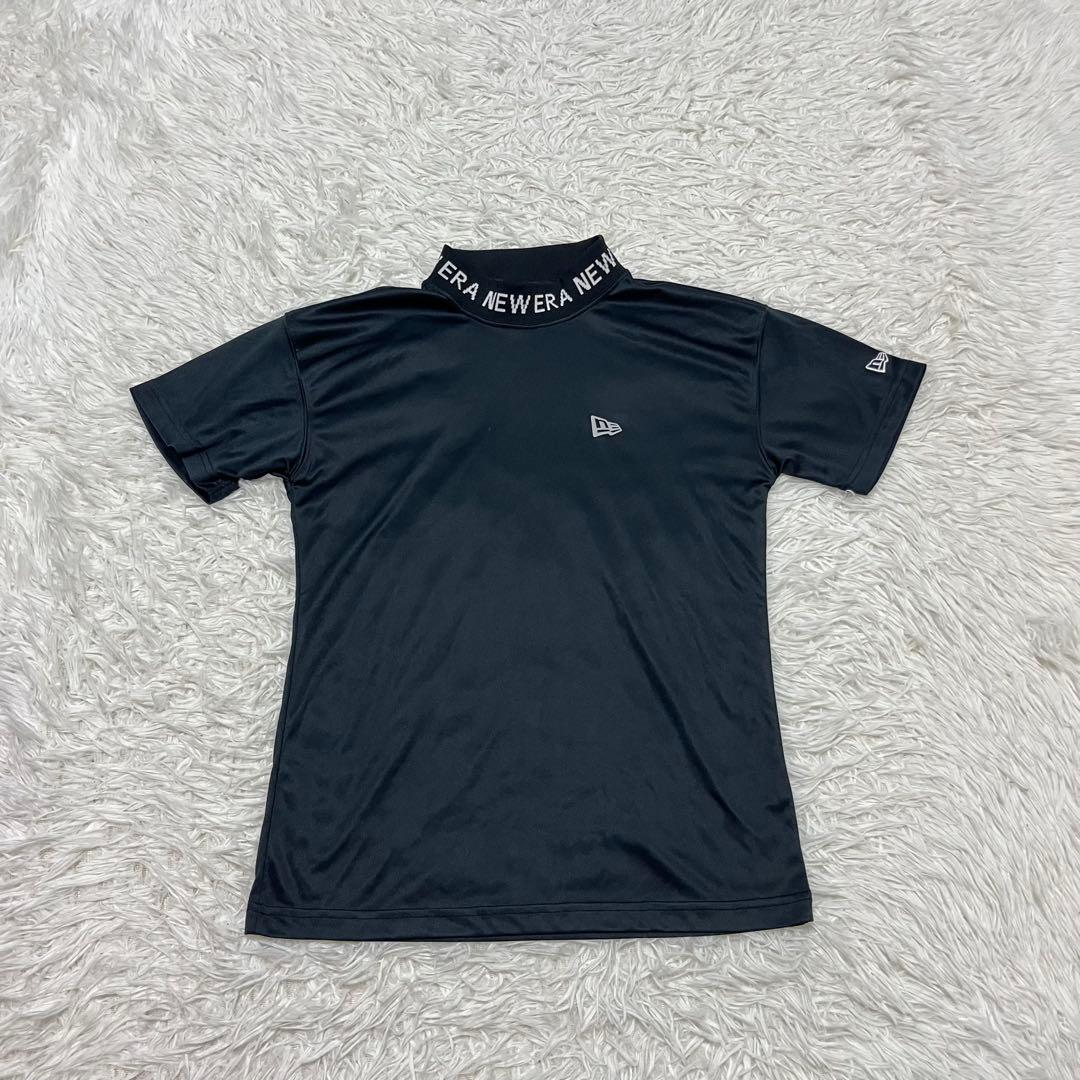 人気モデル ニューエラ ゴルフ NEWERA GOLF モックネック 半袖 黒