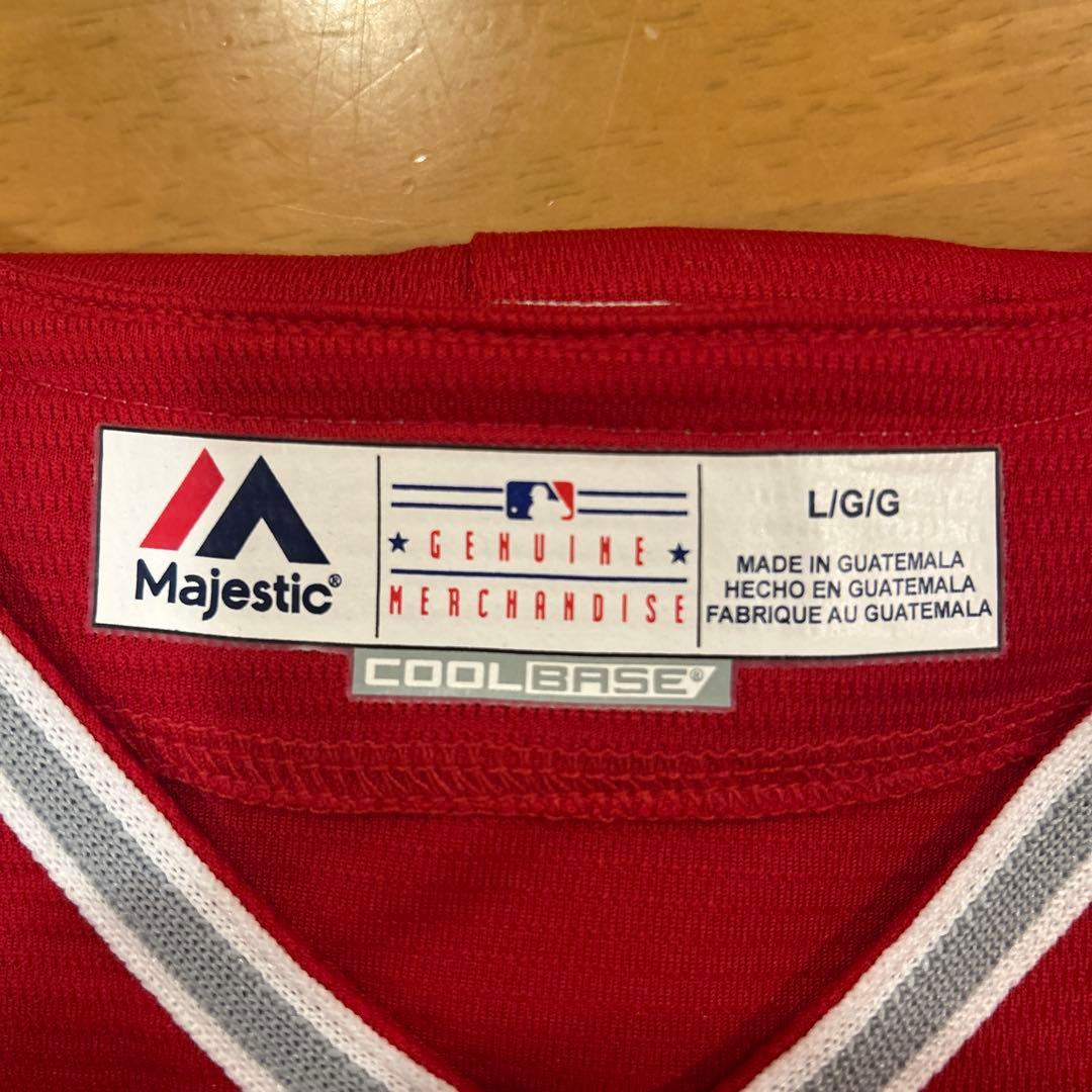 ANGELS Majestic ベースボールジャージ レッド　お値下げ中です