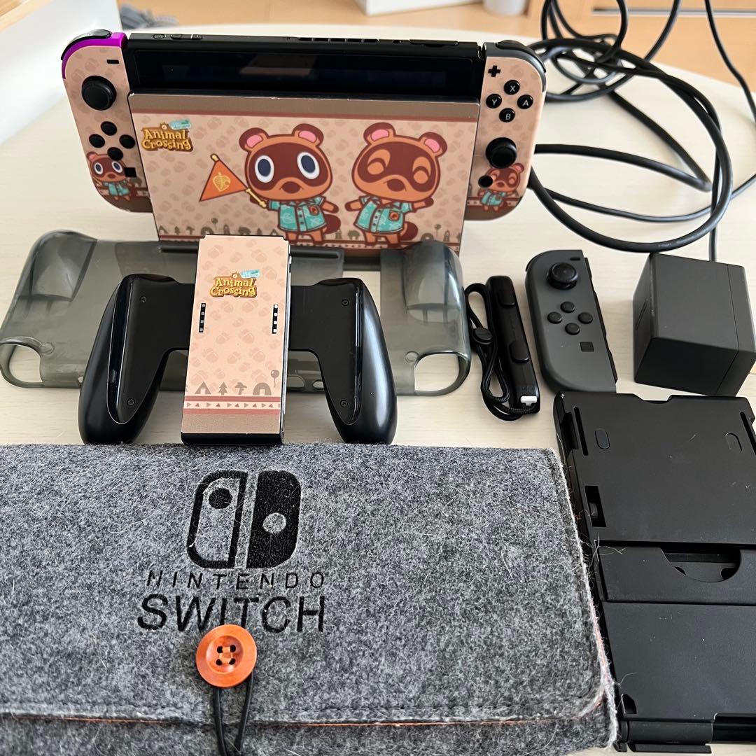 Nintendo Switch どうぶつの森ステッカー 本体　周辺機器セット