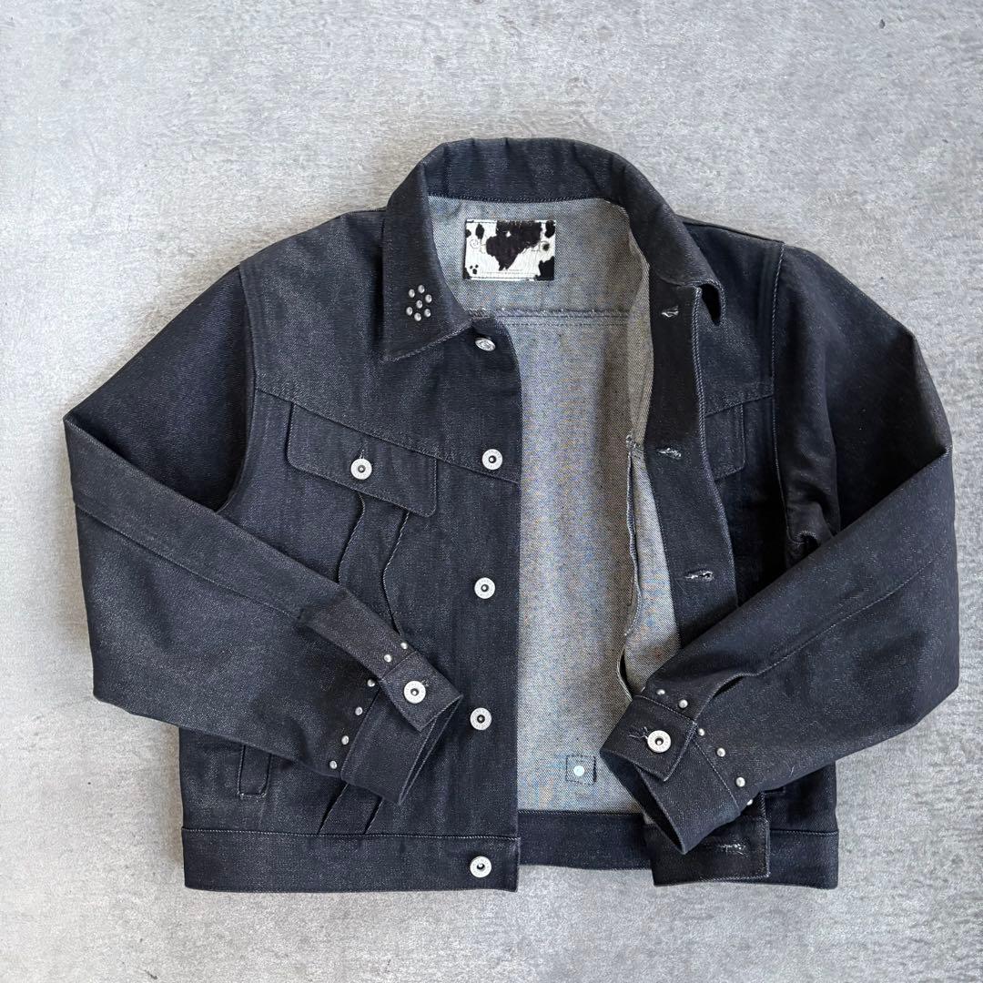 BADWAY Classic Studs Denim Jacket ブラック　M