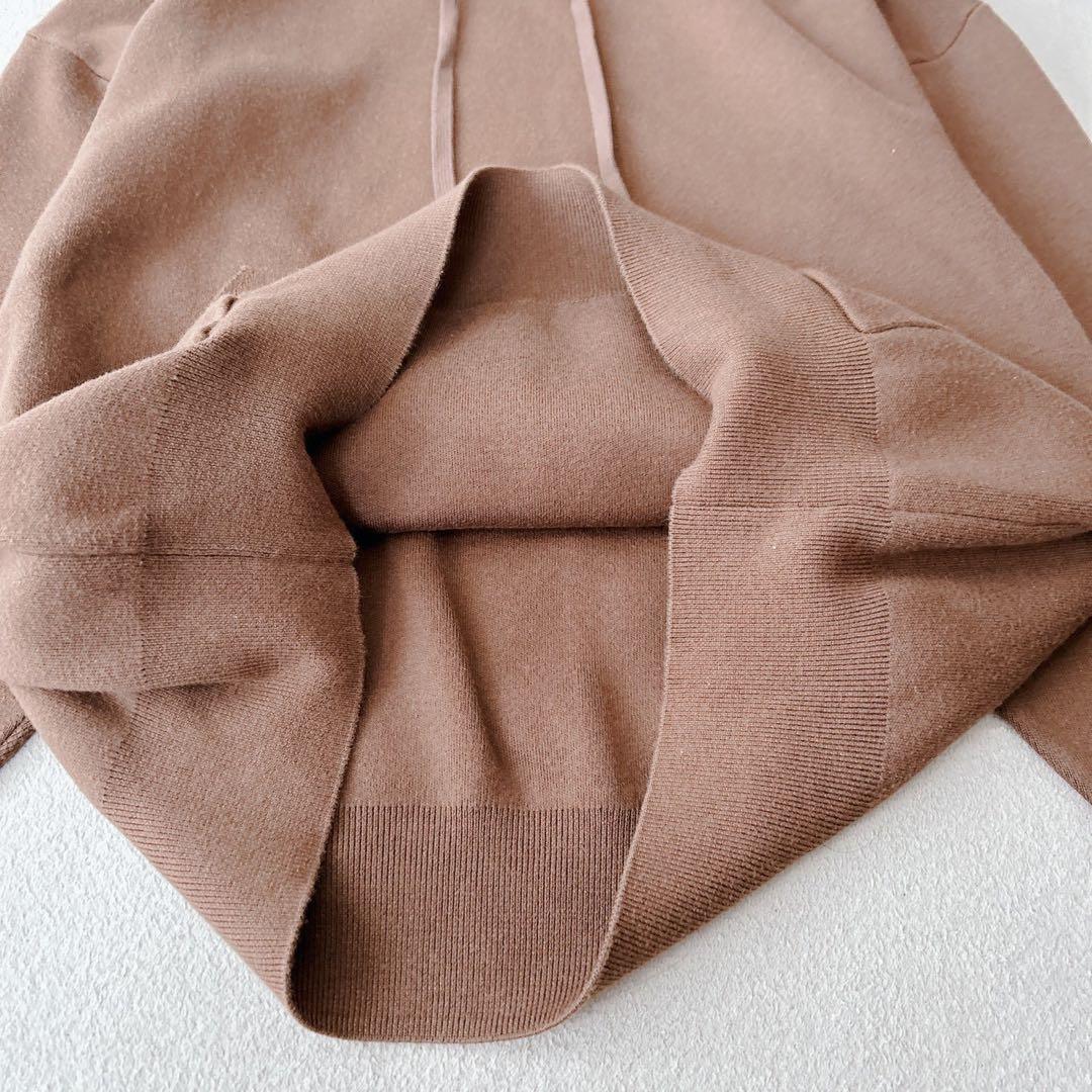 美品✨CABaN コットンカシミヤ パーカー プルオーバー　ブラウン 近年　L