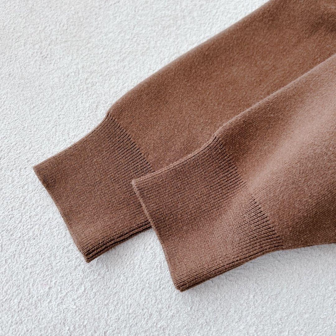 美品✨CABaN コットンカシミヤ パーカー プルオーバー　ブラウン 近年　L