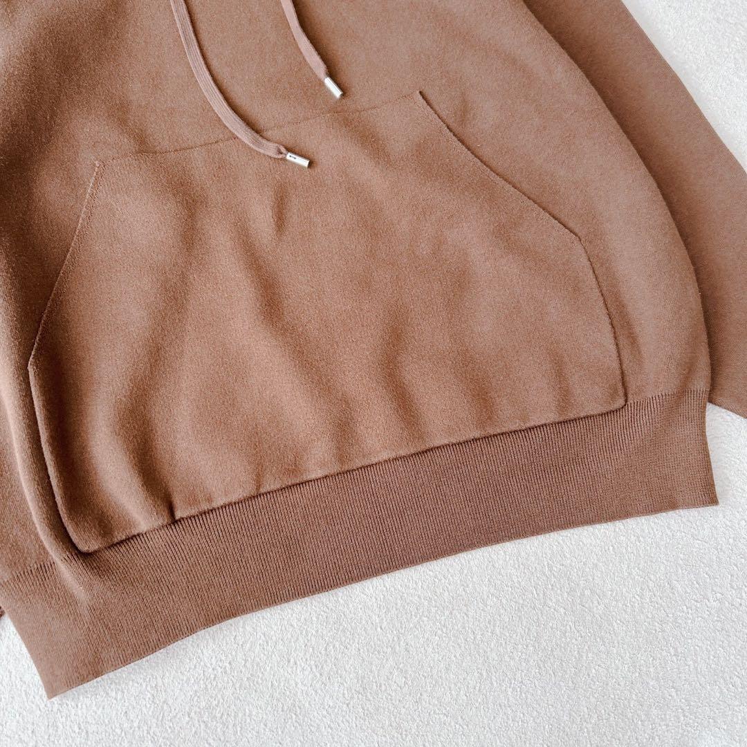 美品✨CABaN コットンカシミヤ パーカー プルオーバー　ブラウン 近年　L