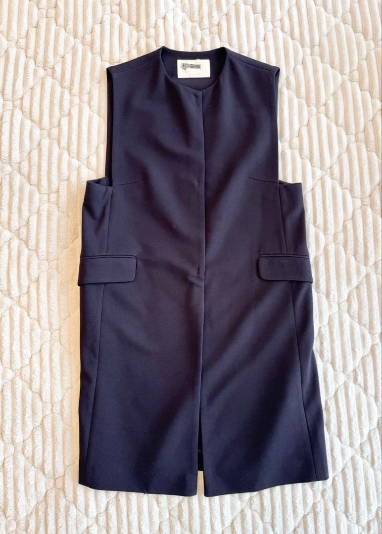 【美品】Ballsey ドライアムンゼン　クルーネックロングジレ　36