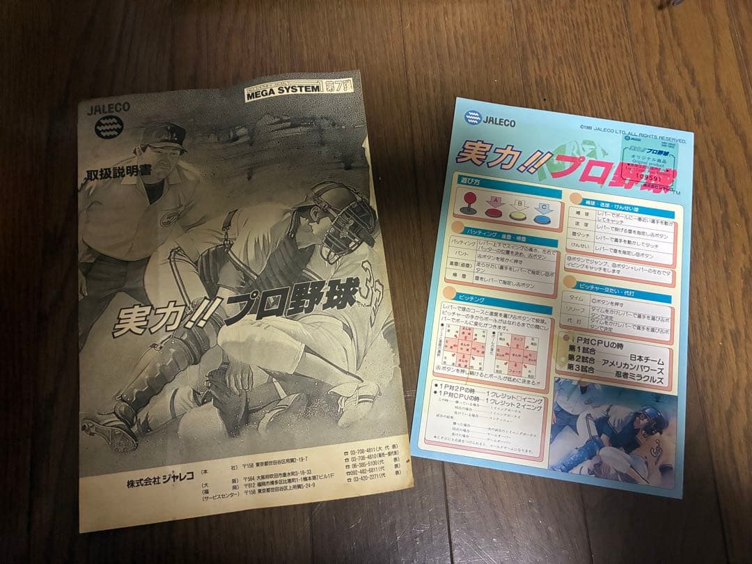 Jaleco Mega System 32 基板 取扱説明書付き　実力プロ野球