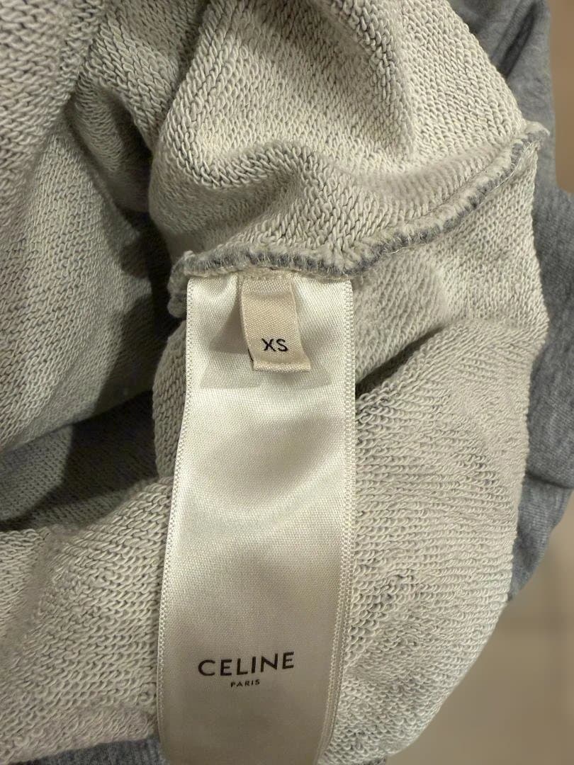 CELINE グレー フード付きパーカー Sサイズ