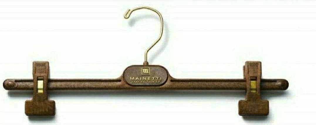 クリップハンガー 38㎝ 茶 樹脂 マイネッティ サルトリアーレ イタリア 新品