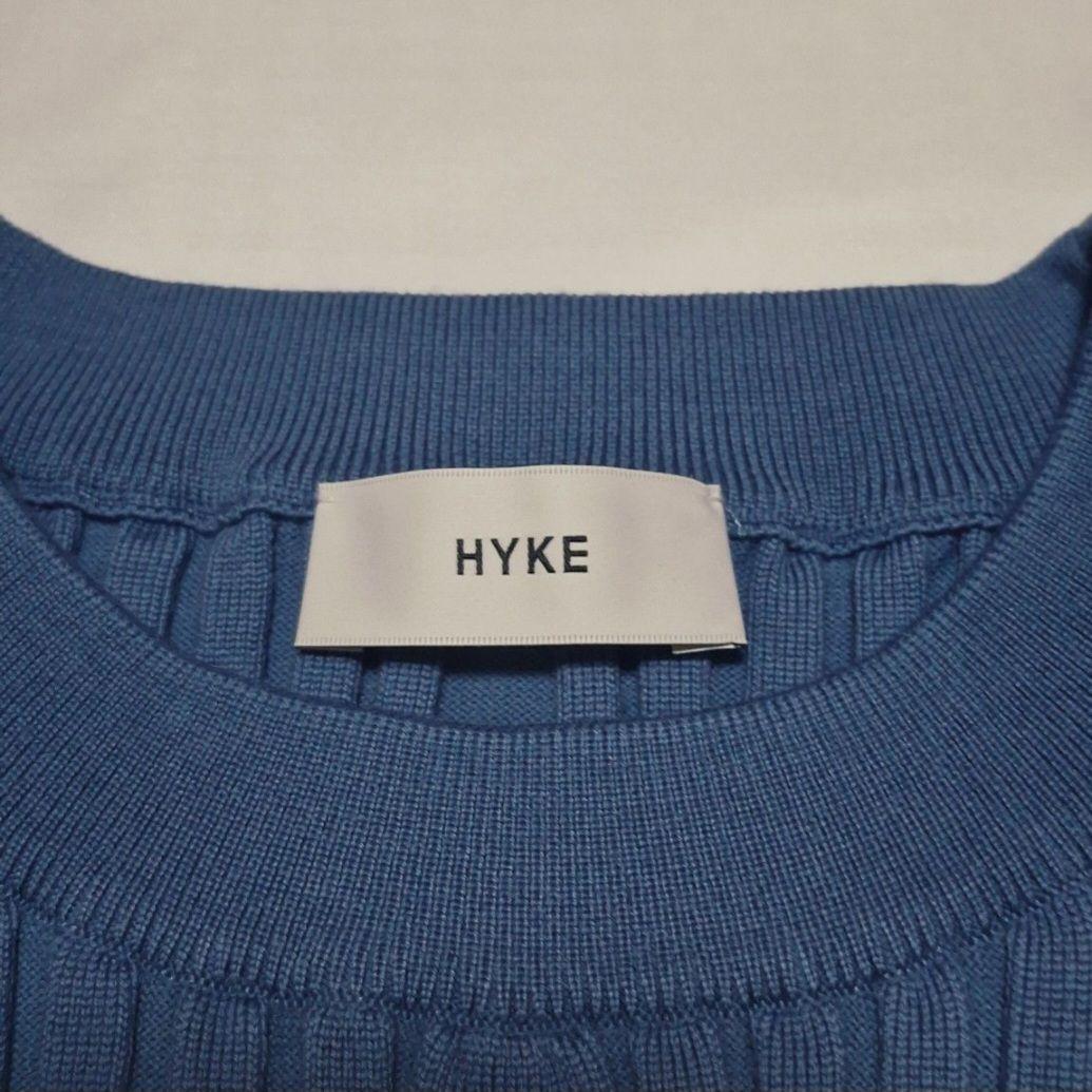 ハイク ニットベスト HYKE WIDE RIBBED ワイドリブ クロップド