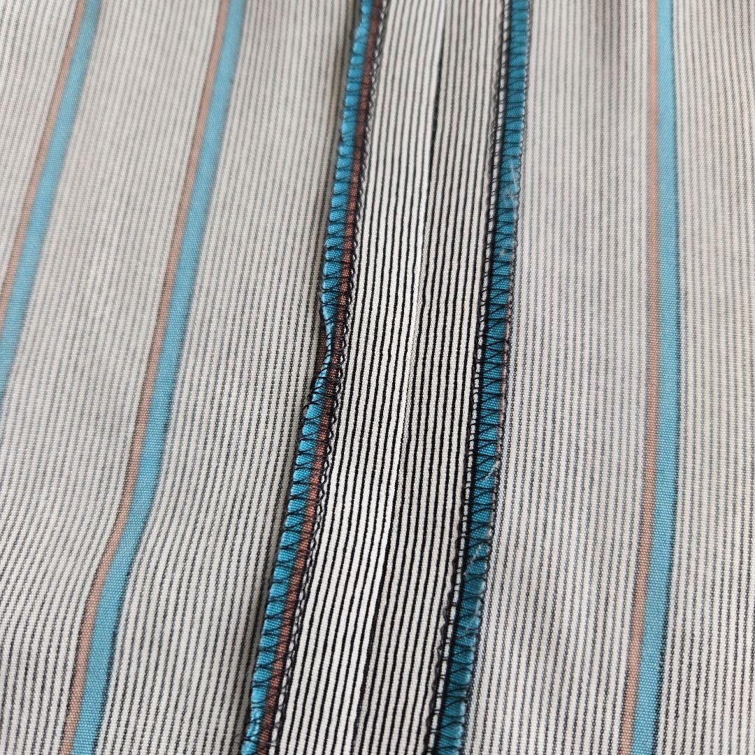 iCB Light Twill ボウタイ デサイン ブラウス L ストライプ
