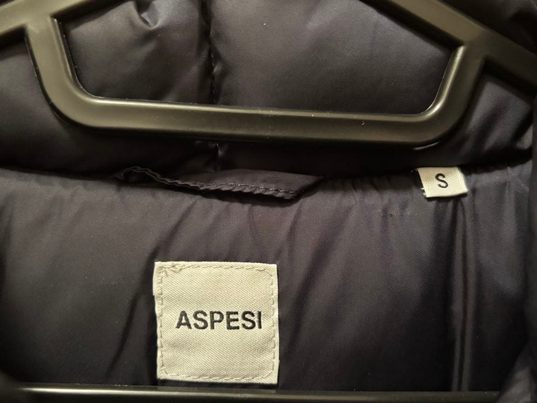 アスペジ　ASPESI ダウンベスト ネイビー　Sサイズ