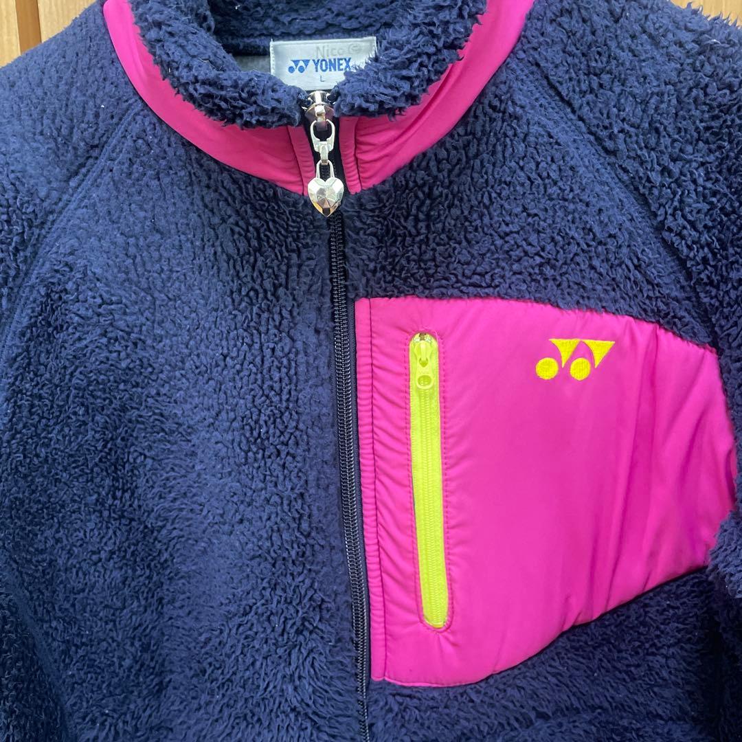 YONEX フリースジャケット ネイビー/ピンク