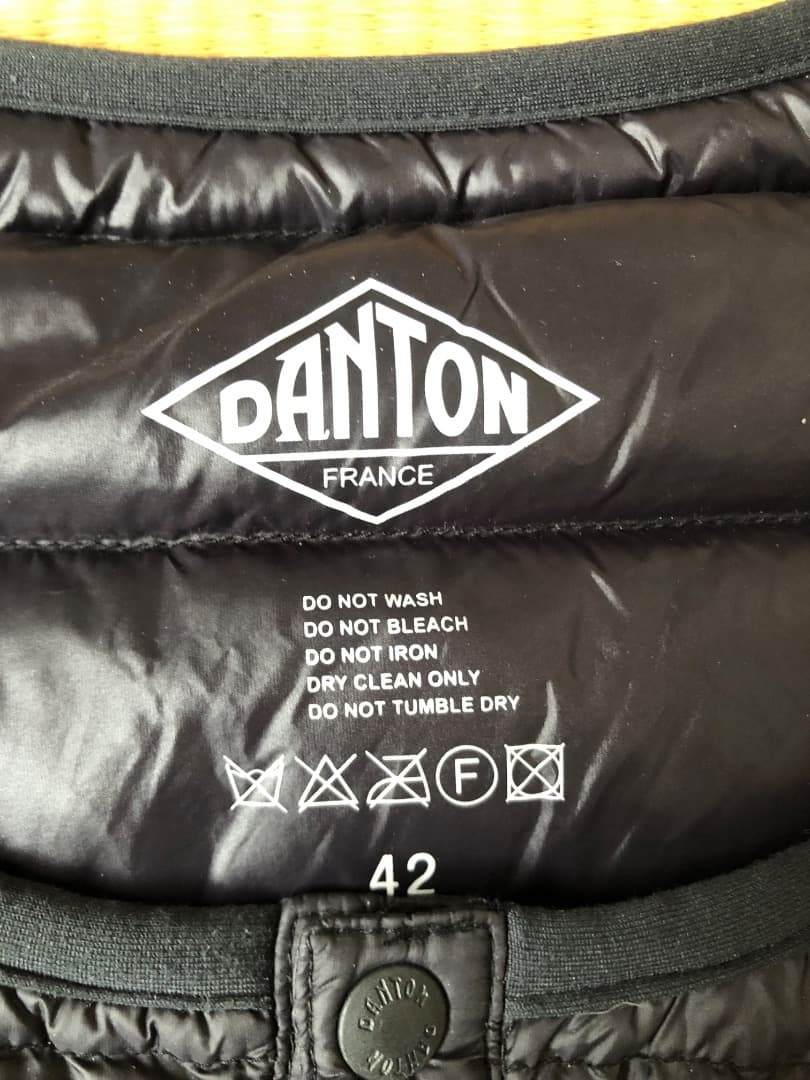 ★DANTON★ダウンベスト★黒★42★M★ダントン★★★
