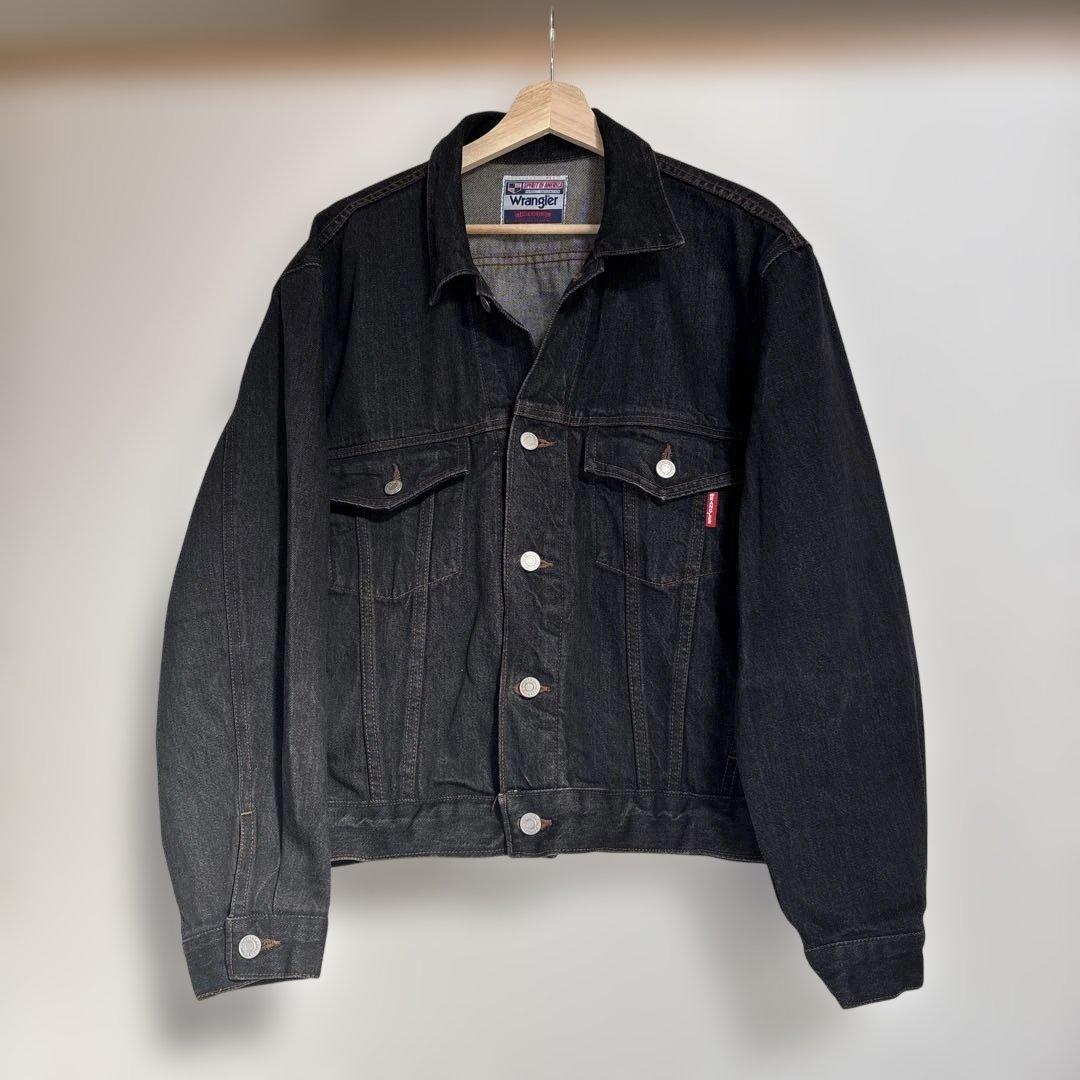 ジ*ン様 90s Wrangler デニムジャケット ブラック　ラングラー80s