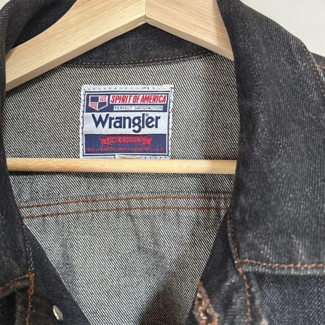 ジ*ン様 90s Wrangler デニムジャケット ブラック　ラングラー80s