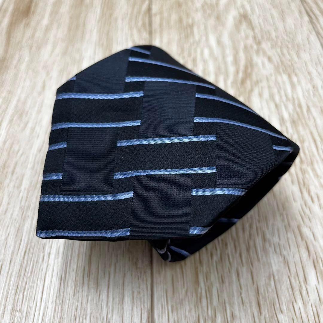 ✨極美品✨ISSEY MIYAKE ネクタイ ストライプ ネイビー シルク100