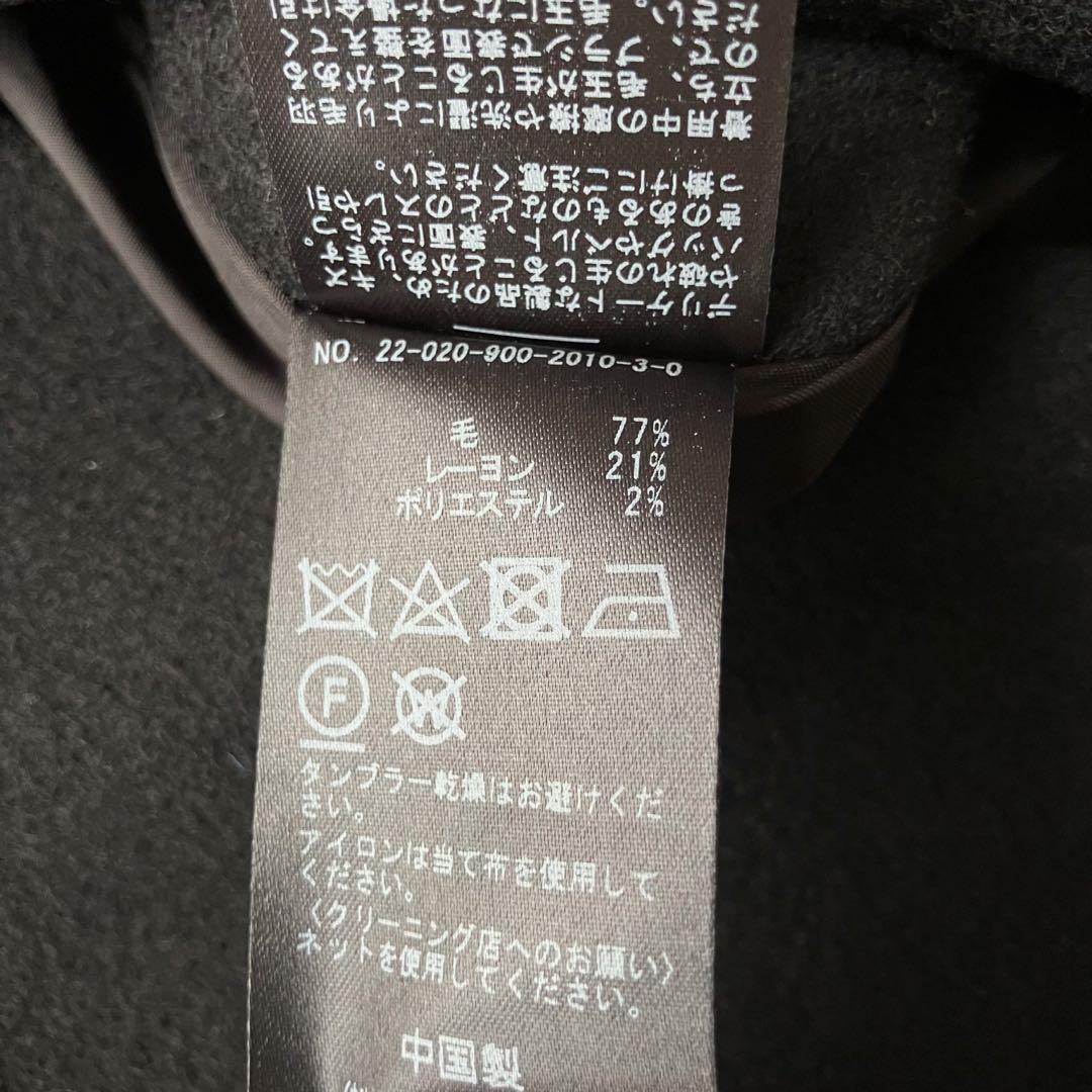 IENA ダブルフェイス デザインマント ポンチョ コート 黒