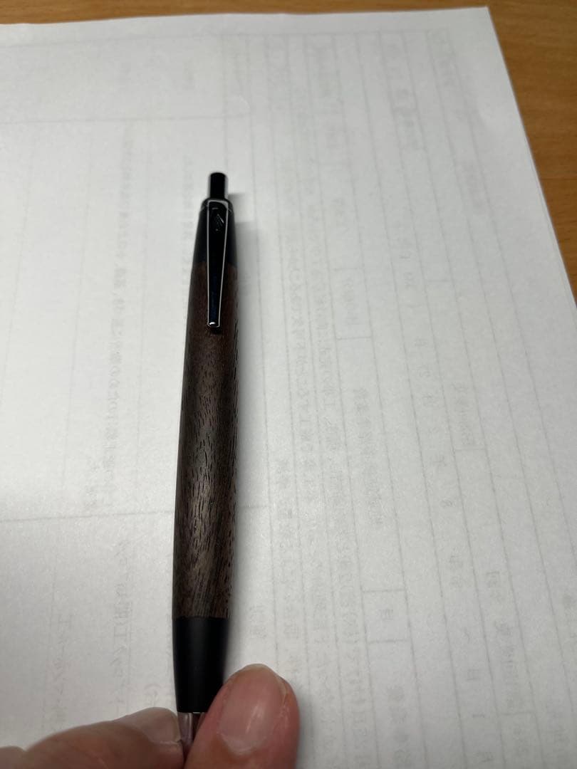【美品】野原工芸 胡桃 ブラックウォールナット 新型スタンダードボールペン