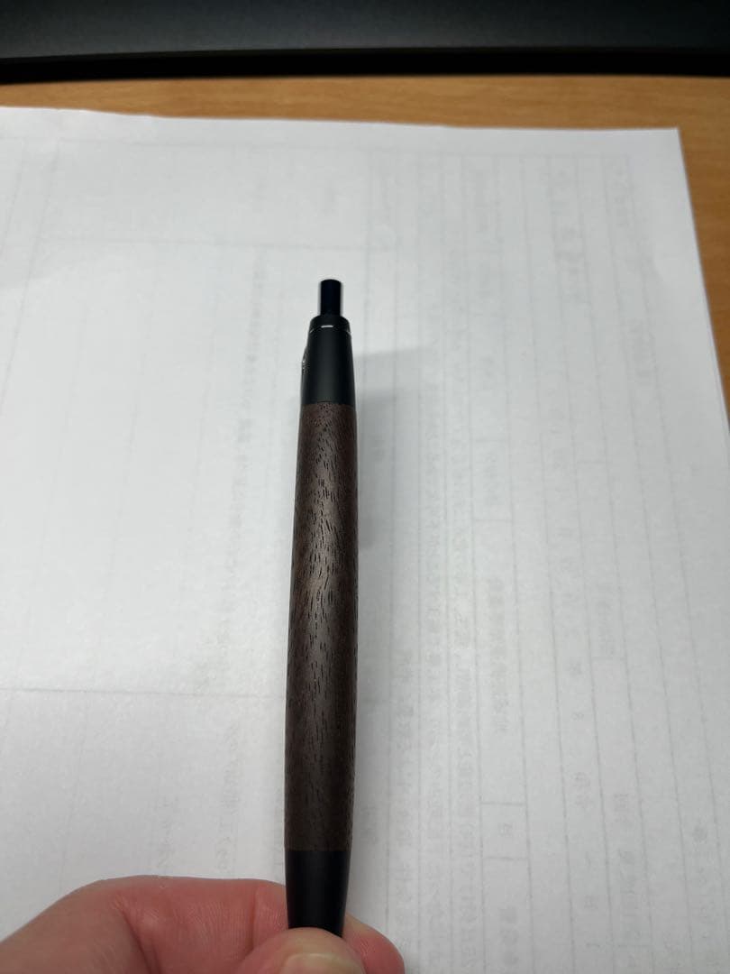 【美品】野原工芸 胡桃 ブラックウォールナット 新型スタンダードボールペン