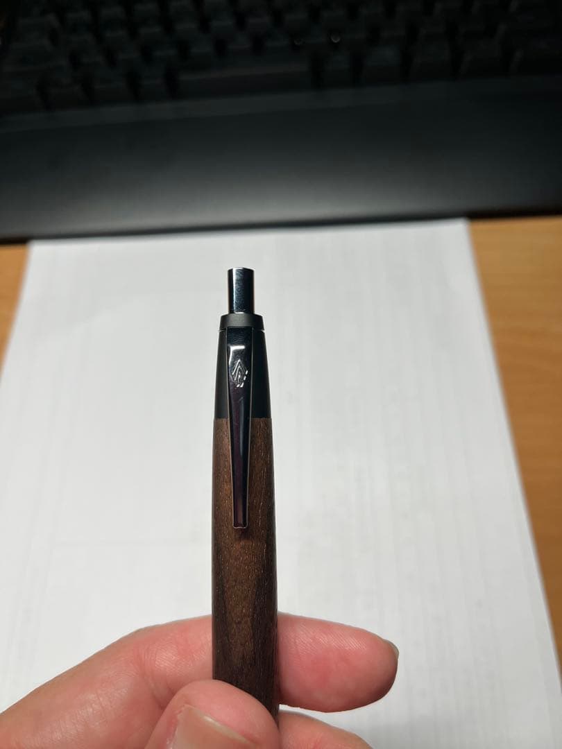 【美品】野原工芸 胡桃 ブラックウォールナット 新型スタンダードボールペン