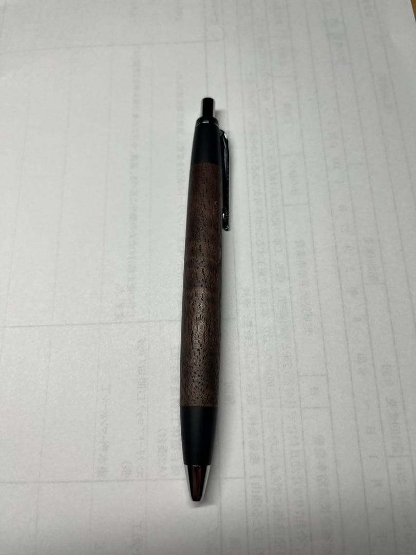 【美品】野原工芸 胡桃 ブラックウォールナット 新型スタンダードボールペン