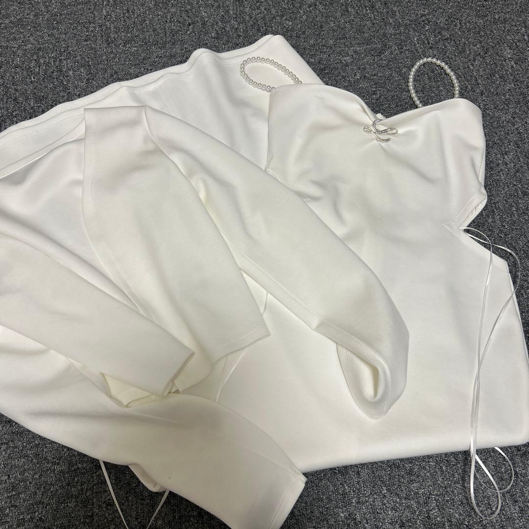 ルミニョンLumignon Ballet L charm dress ホワイト