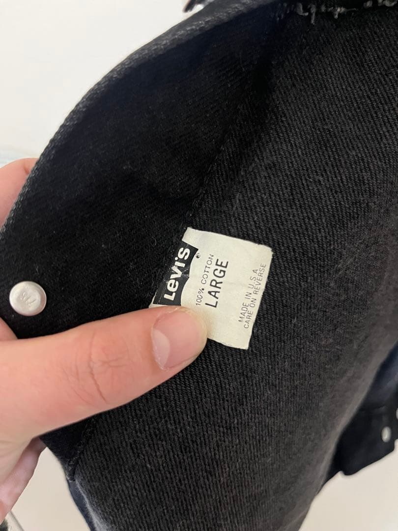 希少 USA製 Levi's 70598 4159ブラックデニムジャケット