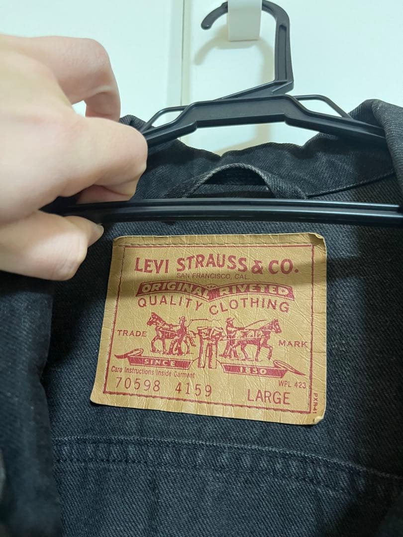 希少 USA製 Levi's 70598 4159ブラックデニムジャケット